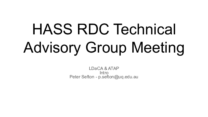 Hass RDC Technical Avisory Group Meeting /posts/rdc-tech-meeting/Slide00.png